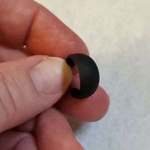 Old Navy matte black small wide hoop earrings